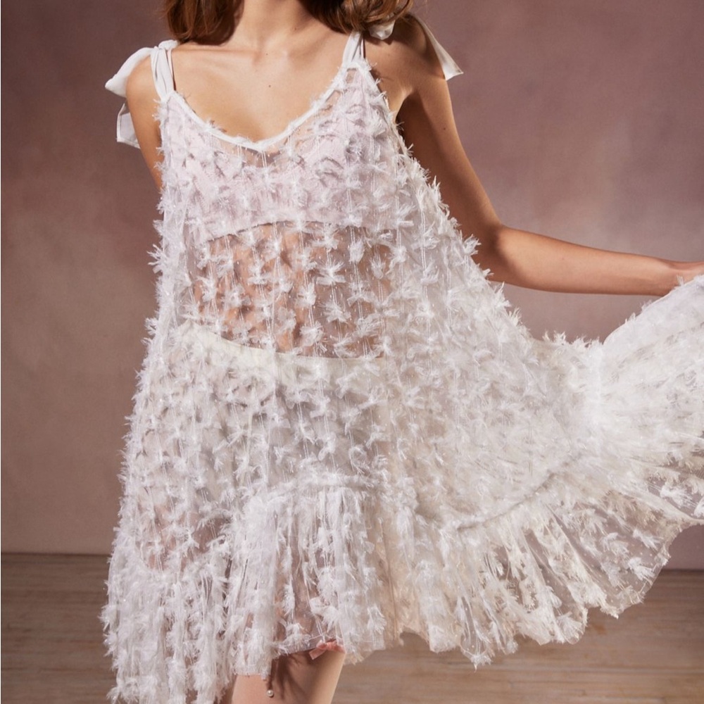 White sheer dress